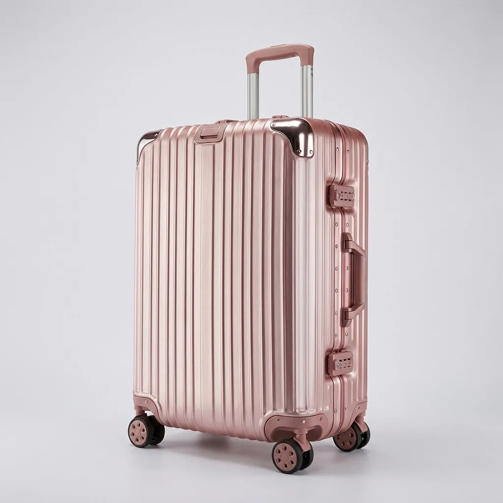 Valija Viaggio Amalfi rosa de marco de aluminio